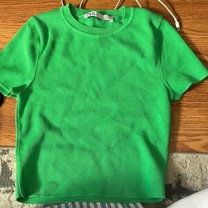 Zara Bright Green Short Sleeve Tee